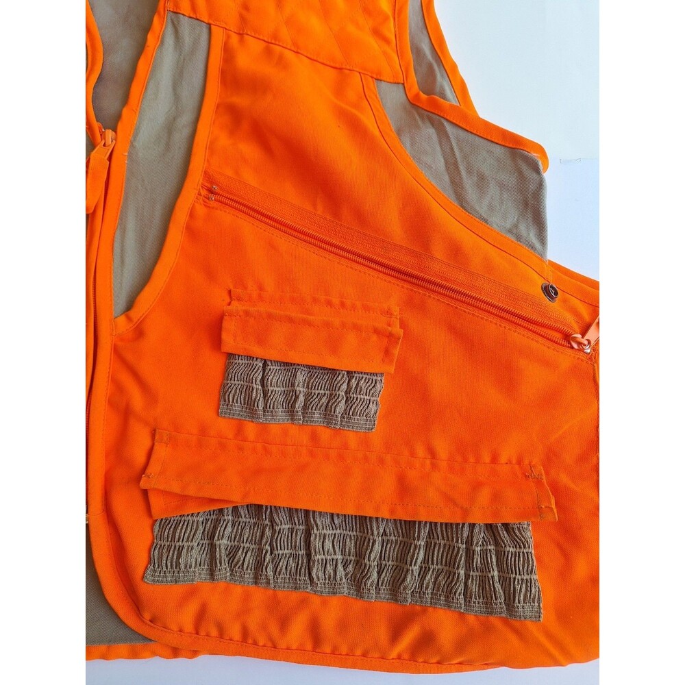Avid Outdoor Hunting Vest Medium Neon Orange Deer Sportsman Gear Vintage - Picture 4 of 12